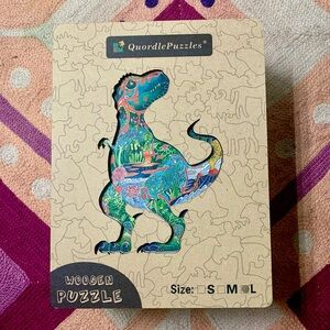 Quordle R-Rex Dinosaur Wooden Jigsaw Puzzle, Size Large